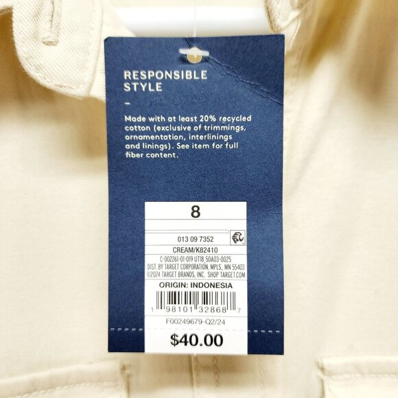 Universal Thread Womens Beige Utility Jumpsuit Overalls Short Sleeves  Size 8 - Picture 8 of 13